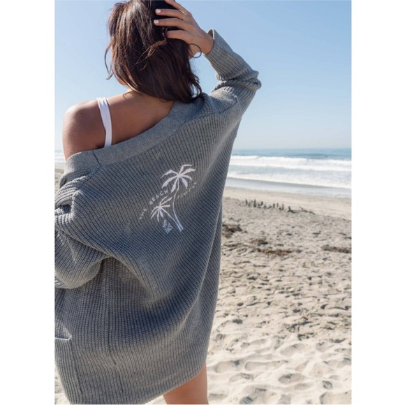 “The Beach People”Clothing Co.Twin Palms Cardigan Anthropologie Free People NWOT - Picture 1 of 16